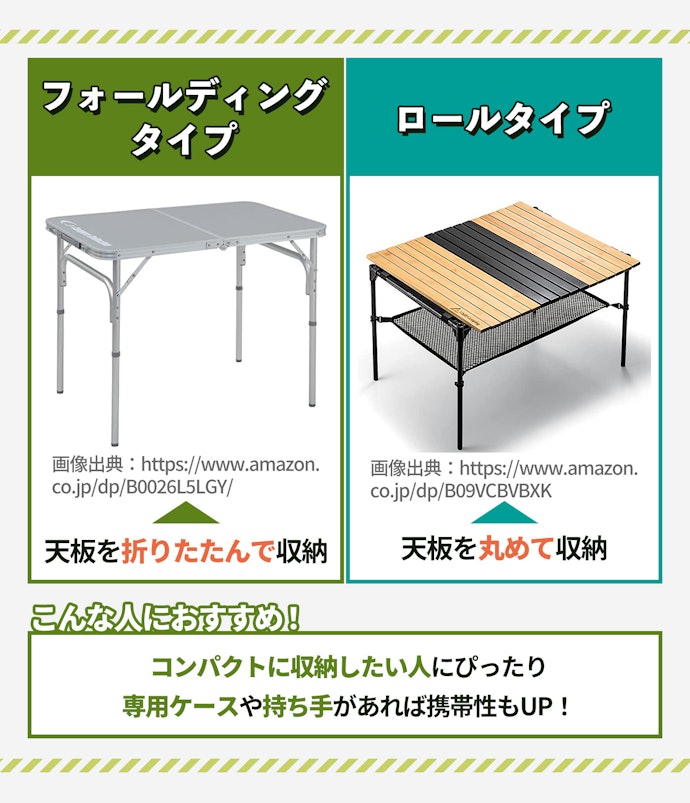 楽に持ち歩きたいなら携帯性と収納性をチェックしよう