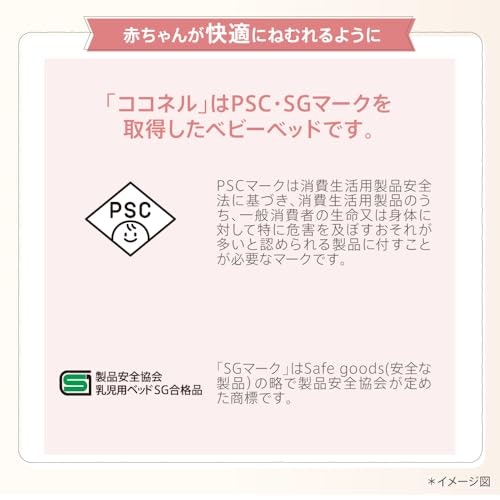 赤ちゃんのケガのリスクを抑えるために、PSCマークなどの安全基準を確認