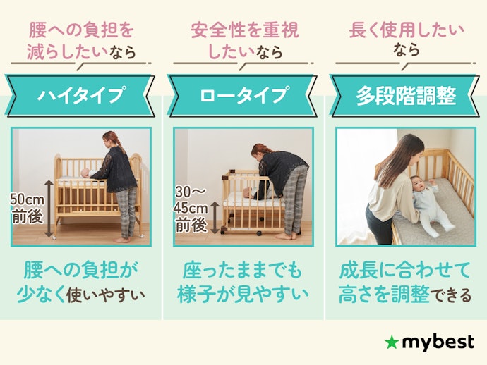 育児スタイルや使う人に合った床板の高さを選ぼう