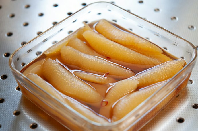 塩抜きは味をこまめにチェック。味付けはだしつゆで簡単に
