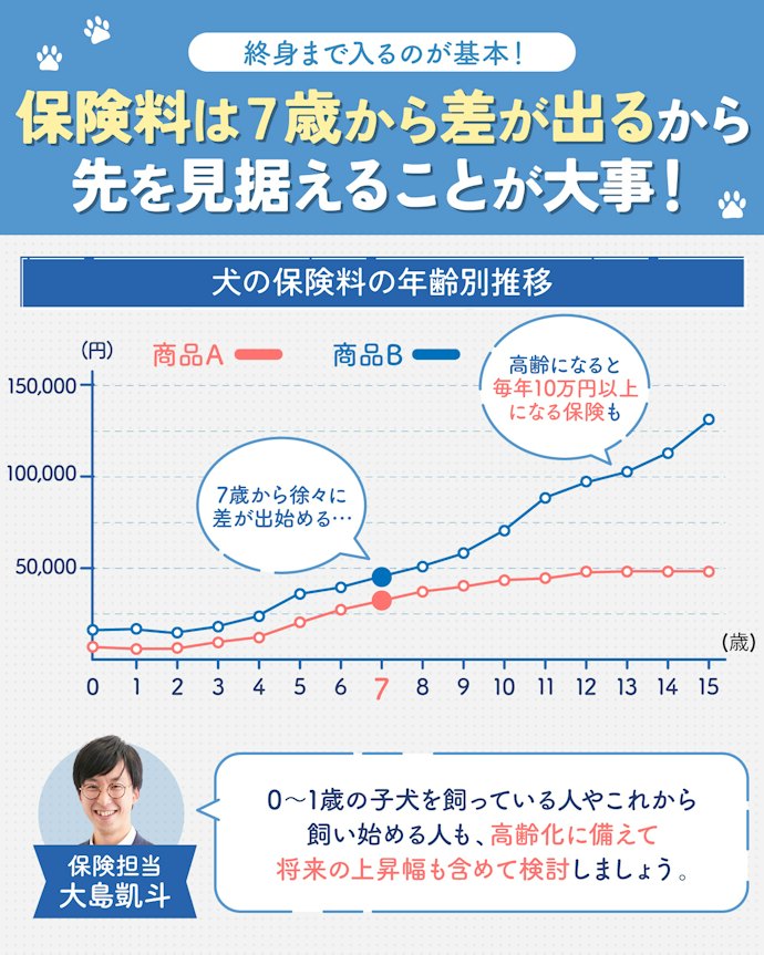 終身まで加入することを考慮して、保険料の総額が低いペット保険を選ぼう