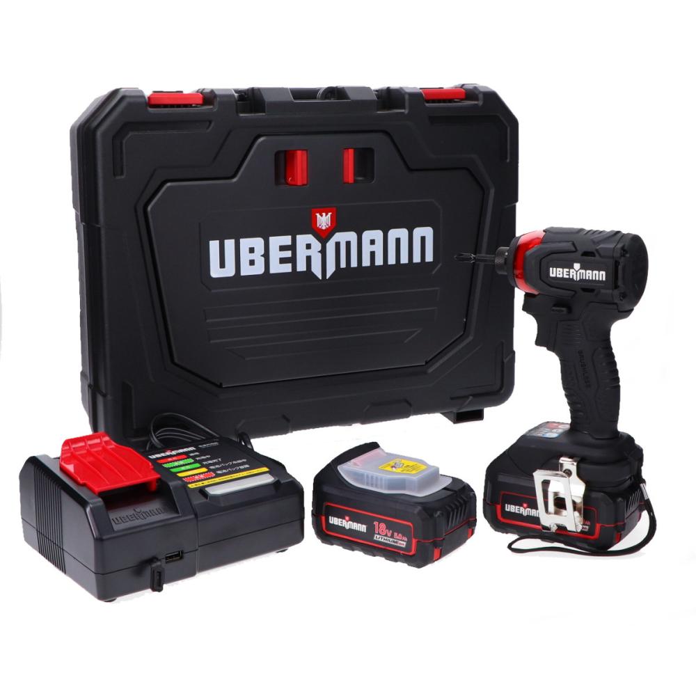 UBERMANN 18Vインパクトドライバー 5.0Ah電池パック・充電器セット  