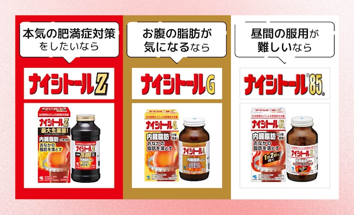 3種類展開!自分の悩みやライフスタイルに合わせて選ぼう