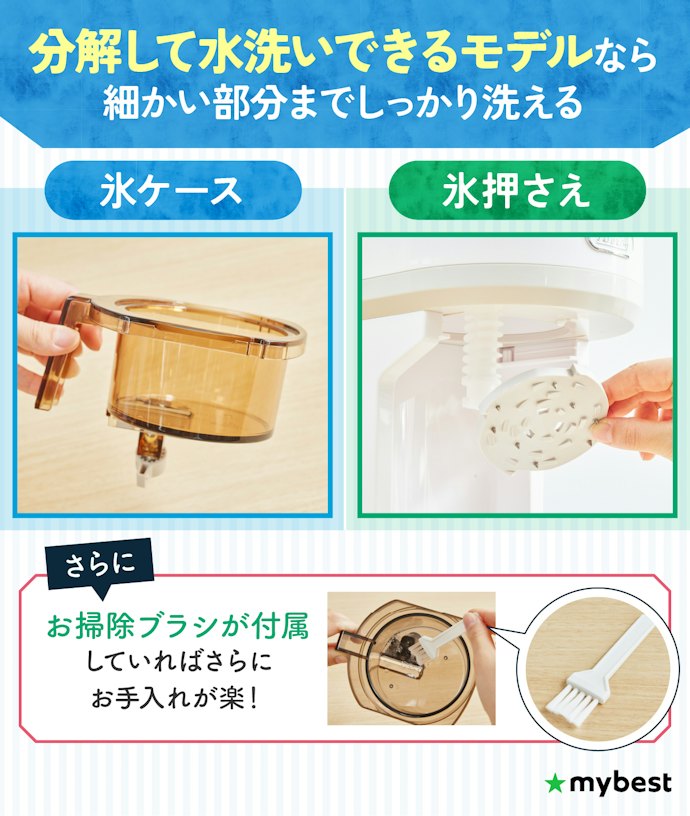 清潔に使い続けるために、手入れのしやすさも確認しよう