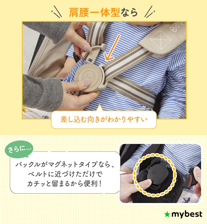 安全かつ簡単に着脱できる!ベルトの着脱のしやすさをチェック