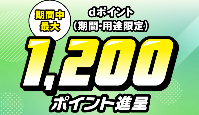 ホームセンタータイムでd払い購入すると2,000円ごとにdポイント400ptがもらえる