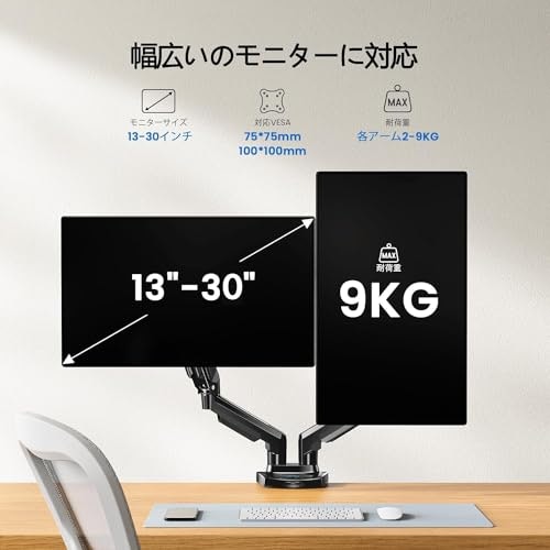 耐荷重や高さ・角度の調整範囲といった基本スペックも忘れず確認しよう