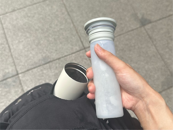 ④:音がしない、ゼロ距離で使える。外で使うのに、人目を気にしなくていいんです