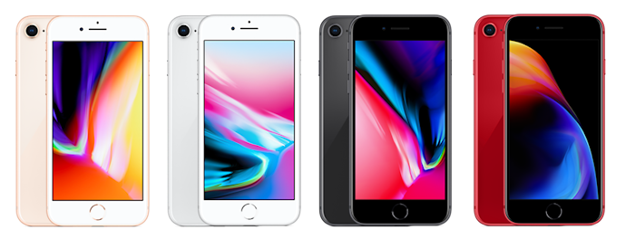 iPhone 8シリーズ:標準モデルは片手で持ちやすいサイズ