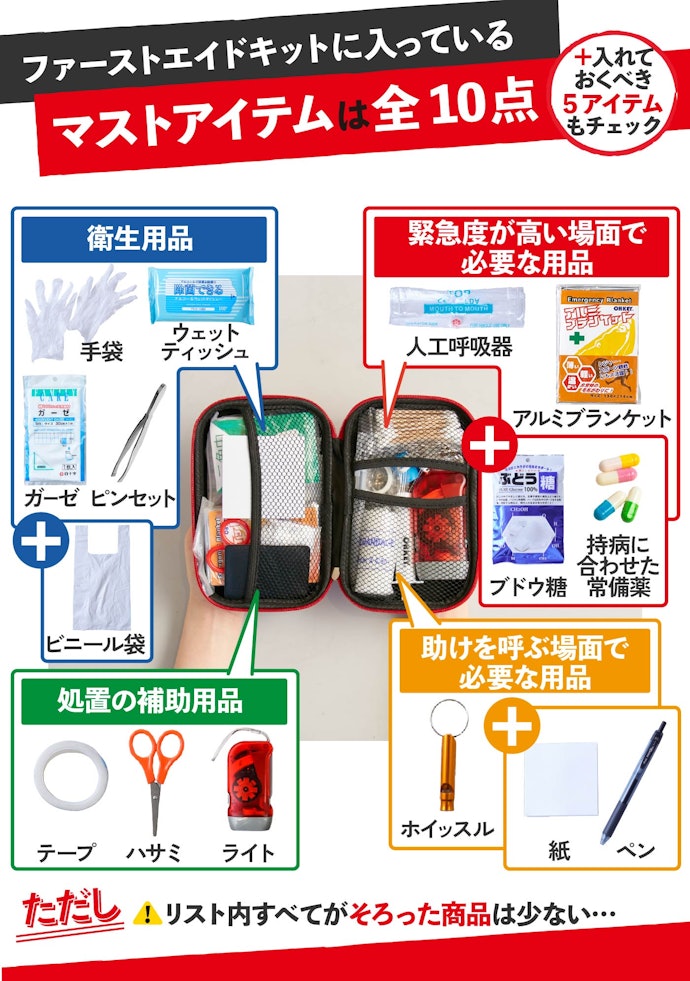 すべての備品がそろったものは少ない。カスタマイズすることを前提に選ぼう