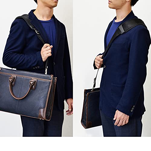 ネイビー ビジネスバッグ ショルダーストラップ付き Longchamp / ロンシャン 牛革 2WAY ショルダーバッグ ネイビー 紺