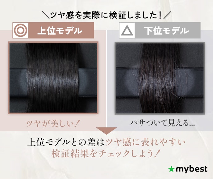 綺麗な仕上がりを目指すなら、ツヤの出やすいモデルに注目