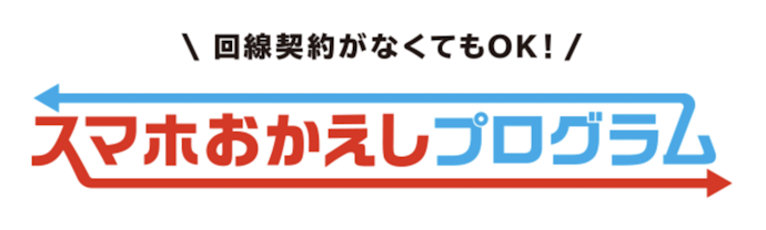回線契約なしでもOK!スマホおかえしプログラム