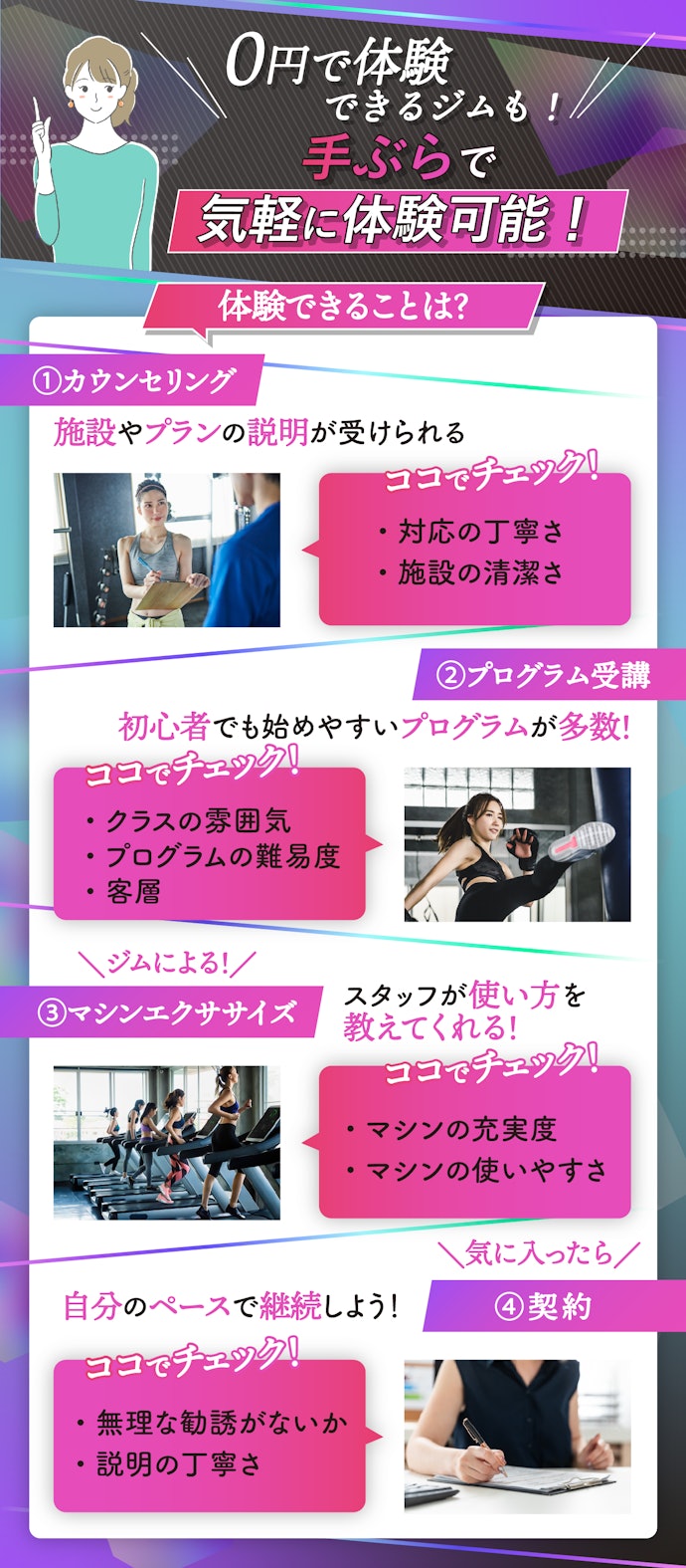 入会前に体験しよう!自分に合ったプログラムかチェック
