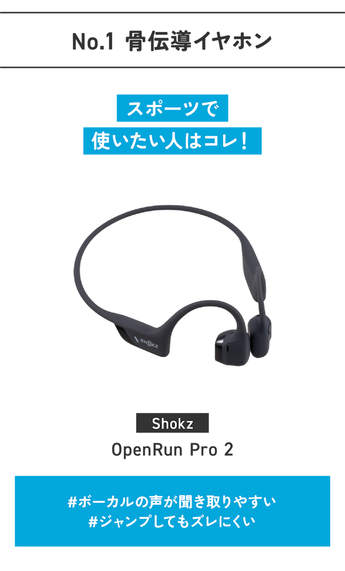 【骨伝導イヤホン】Shokz「OpenRun Pro 2」(販売価格:24,220円)