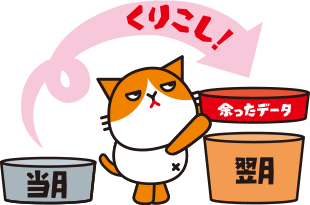 余ったデータを繰り越して翌月に使える