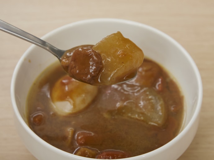 【12位】おでんスープカレー:懐かしい手作りカレーうどんのような味で普通にウマい!