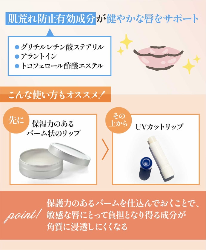 唇の荒れを防ぐなら、肌荒れ防止有効成分入りの薬用リップを選ぼう