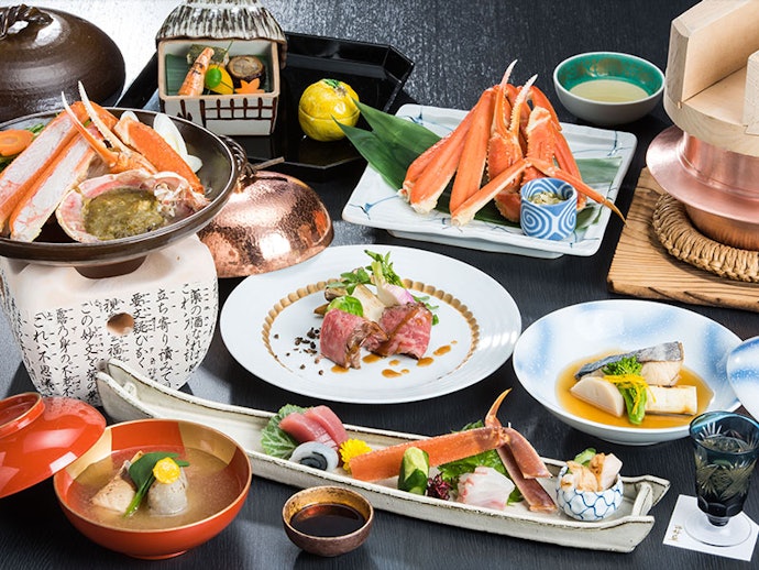 カニも但馬牛も!食事が豪華なプランで選ぶのもアリ