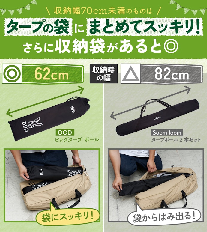 持ち運びやすいように収納時の幅が70cm未満のものを選ぼう