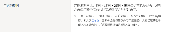 引き落とし日はいつ?