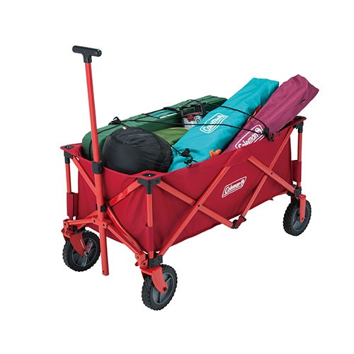 ストッパーつきの大型タイヤを搭載。荷物の固定も可能