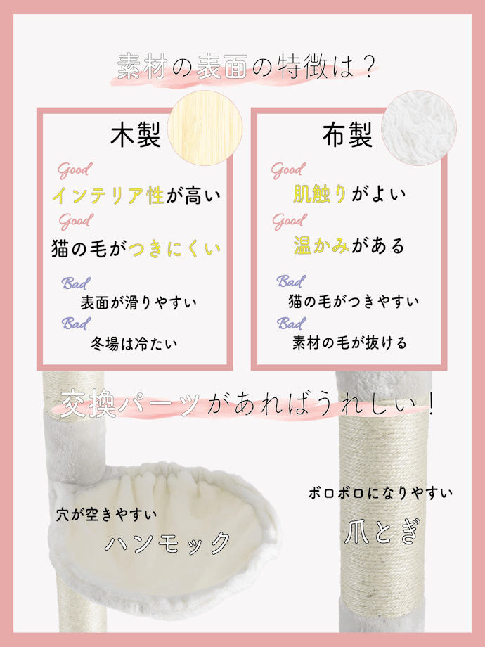 長く使うために素材やパーツを確認しよう