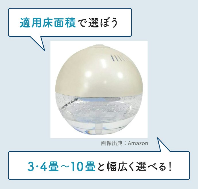 部屋の広さに合わせて選ぼう