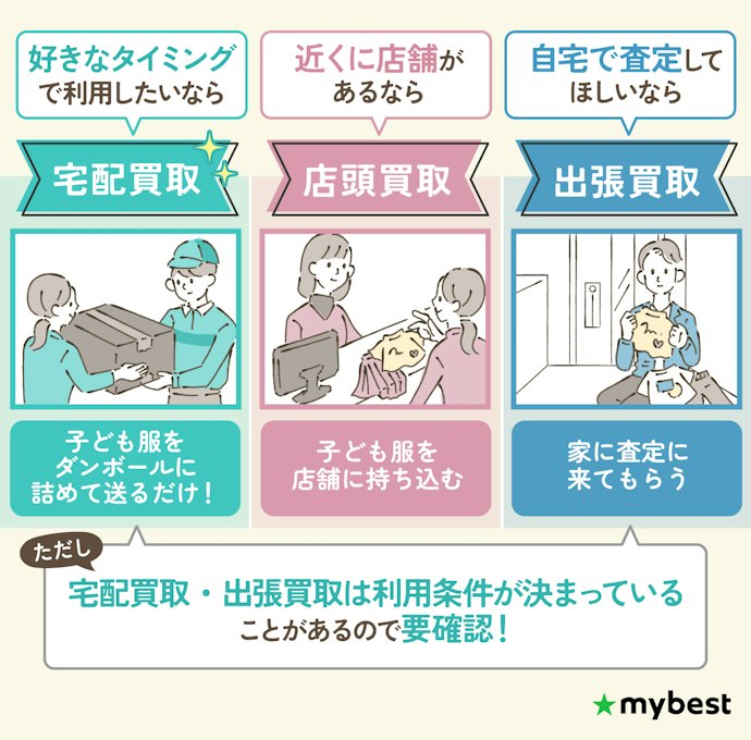 子ども服の買取方法は3つ!手間なく売りたい人は宅配買取がおすすめ