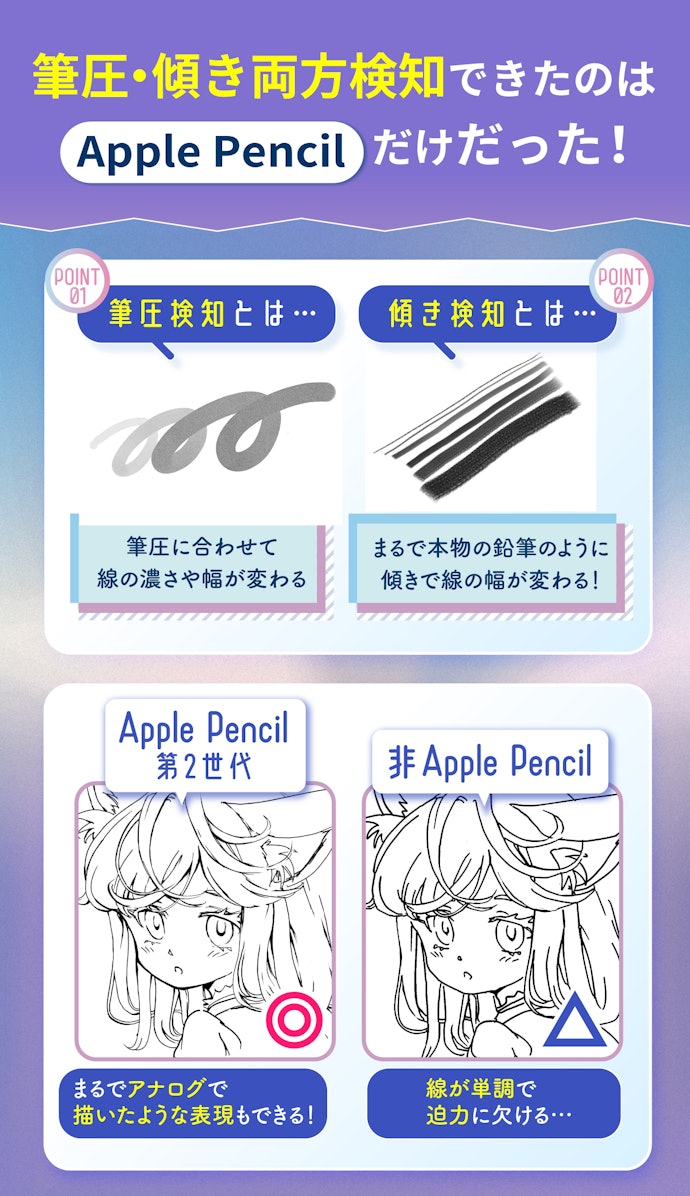 ③ 絵を描くなら、正直Apple Pencil一択