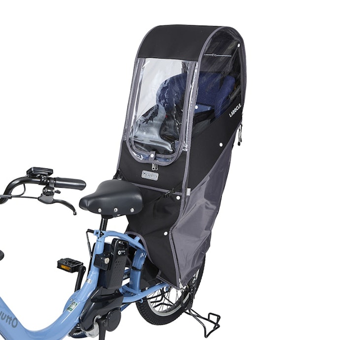 【20/自転車用チャイルドシートカバー】高い防水性能で雨から子どもを守る。乗せおろしもスムーズ