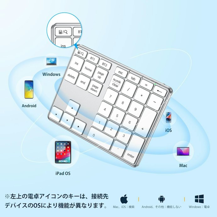 使う端末に合わせて、対応OSとマルチペアリングをチェック