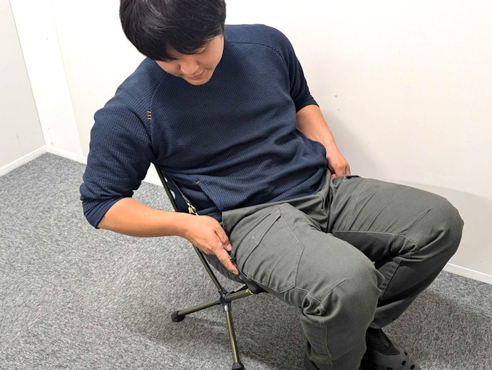 座り心地の良さ(軽量のアウトドアチェア)