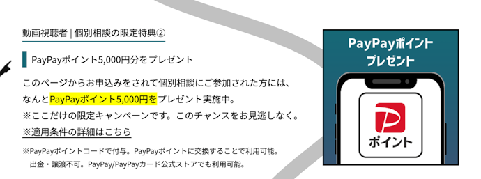 日本財託|個別相談への参加でPayPayポイント5,000円分がもらえる