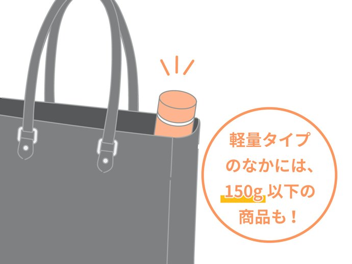 携帯しやすさを重視するなら、スリムや軽量を謳ったものを