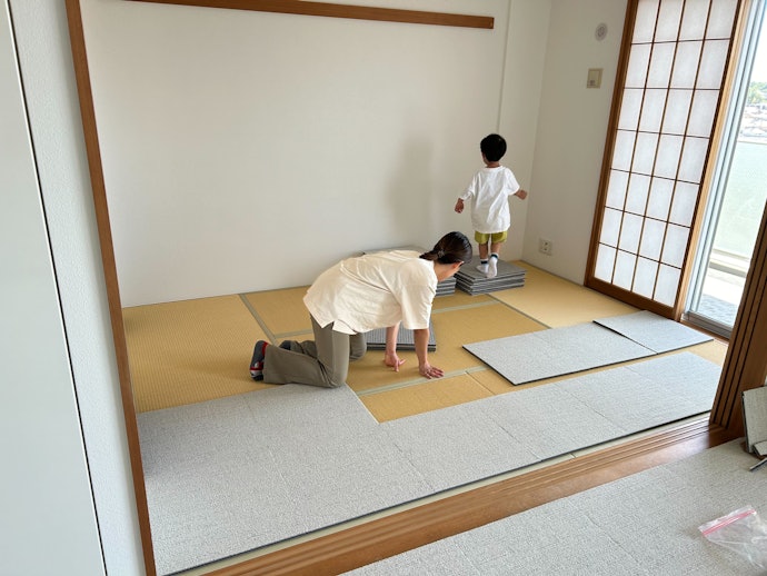 和室も敷いていく