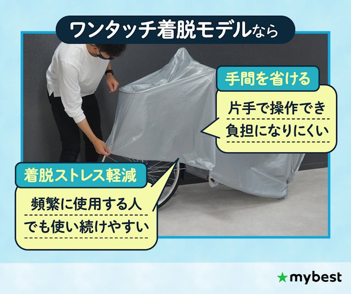 めんどくさがりな人には、ワンタッチ着脱方式がベター