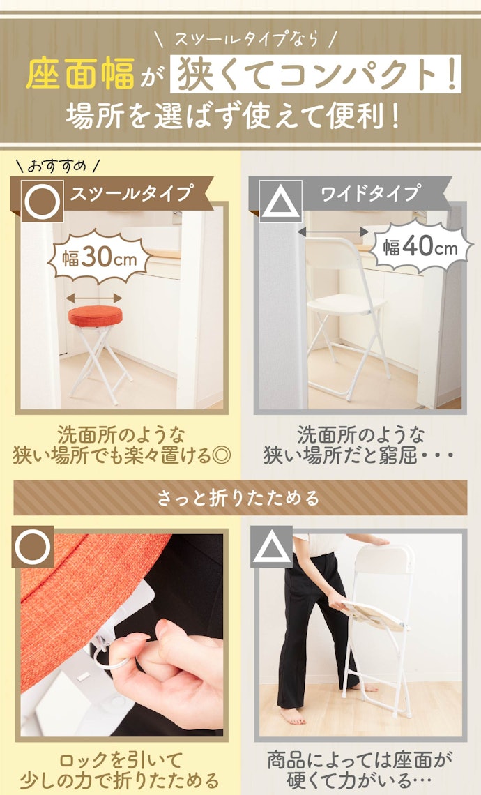 屋内用は主にタイプが2種類。使いやすいのはスツールタイプ