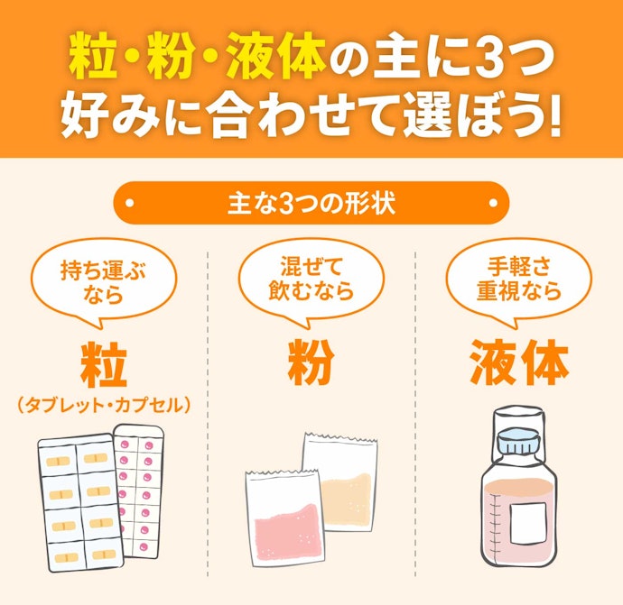 自分に合った飲みやすいダイエットサプリを選ぼう