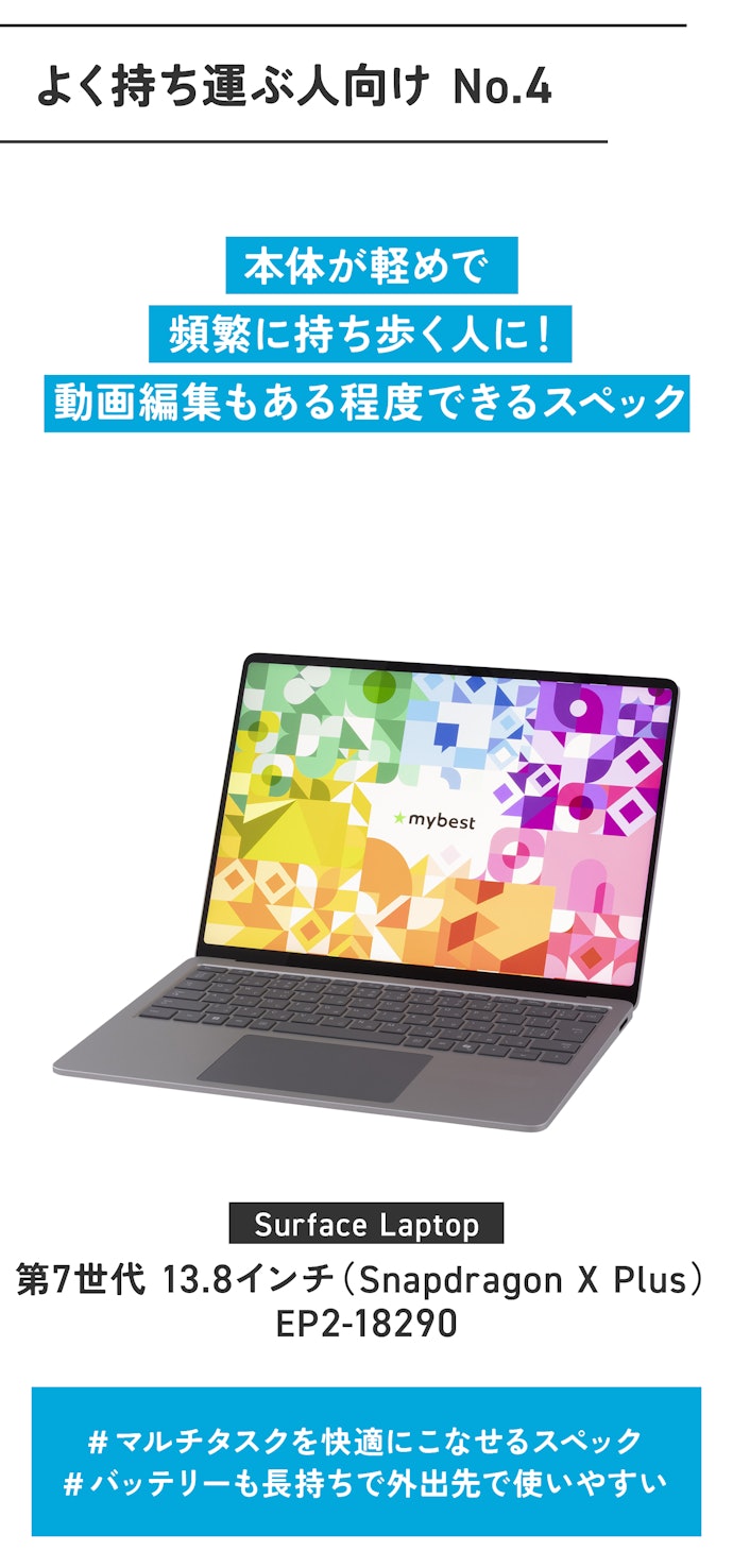【03/Surface Laptop 第7世代 13.8インチ(Snapdragon X Plus) EP2-18290】
