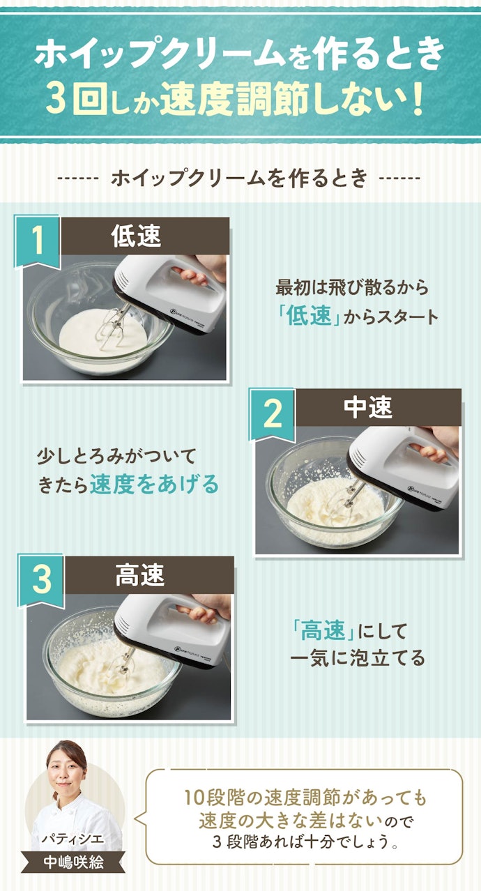 速度調節は3段階あれば十分