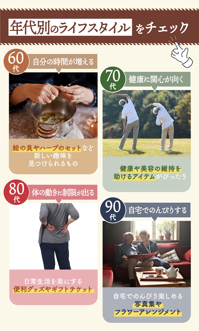 どうしても迷ったら年代に合わせて選択するのも手