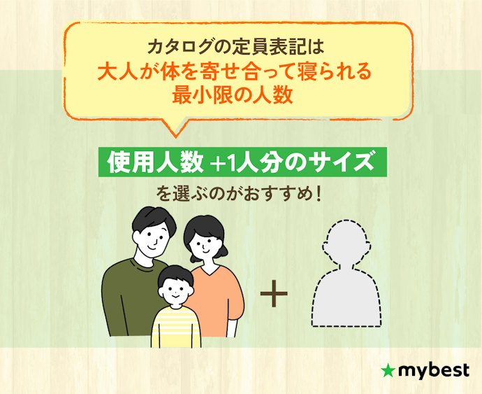 サイズは「使う人数+1人」が目安