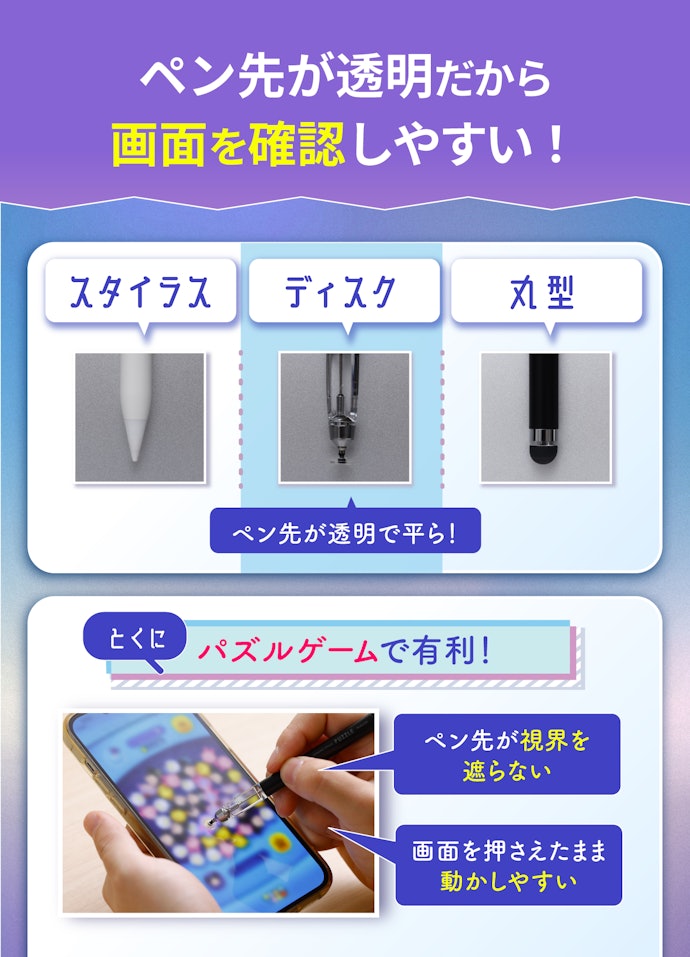④ ゲームに使うならディスク型がおすすめ