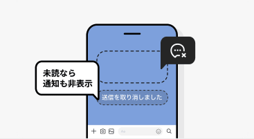 【LINE特典④】通知なしでメッセージの送信・送信取消ができる