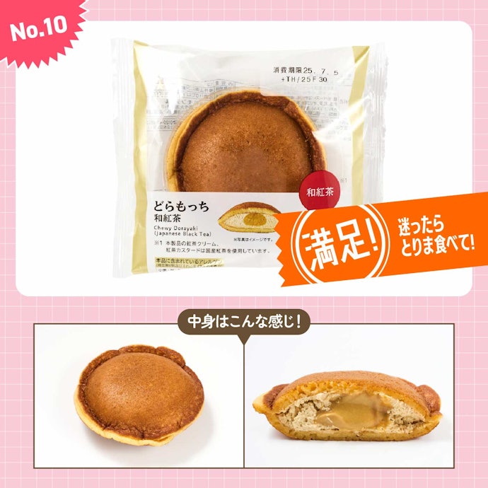 【10位】ローソン「どらもっち(和紅茶)」(246円)