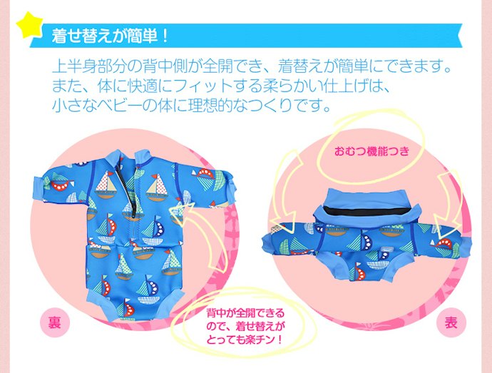 おむつが完全に外れるまでは、おむつ機能付きの商品が便利