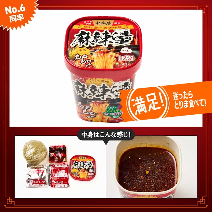 【6位(同率)】中華房「麻辣湯(カップ)」 (¥267)