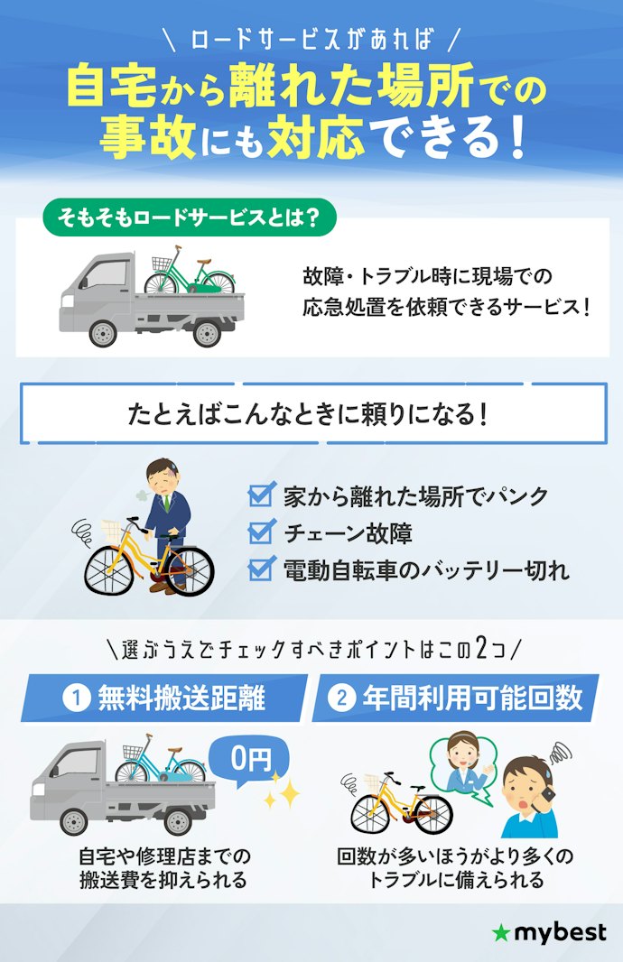自転車で遠出するなら、ロードサービスのある保険を検討しよう