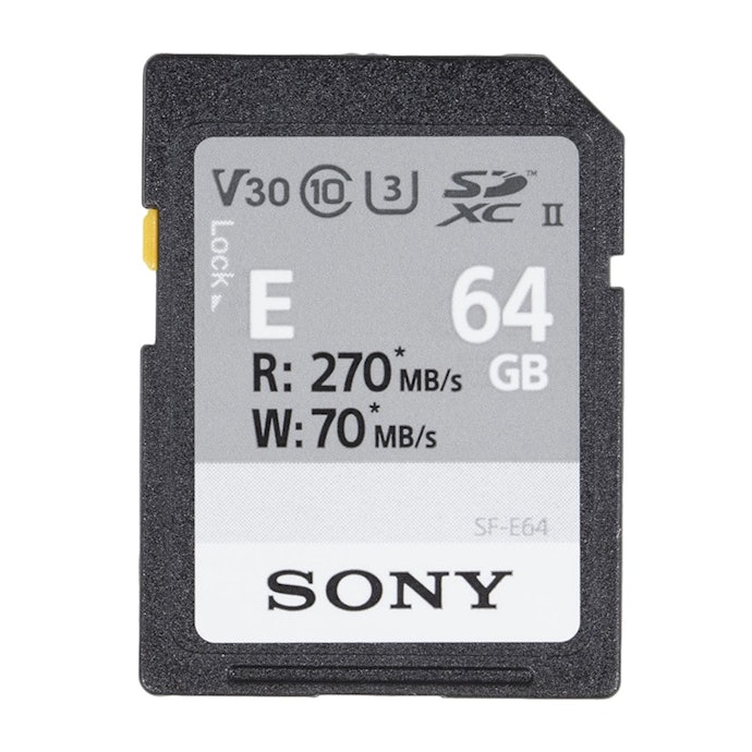 極寒の地で連写する機会が多いなら、SONY SDXC UHS-II メモリーカード SF-E64もおすすめ